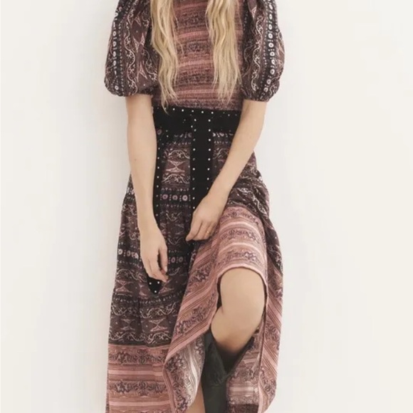 Anthropologie Bethanne Smocked Maxi Dress Size XS Othilia - Picture 6 of 6